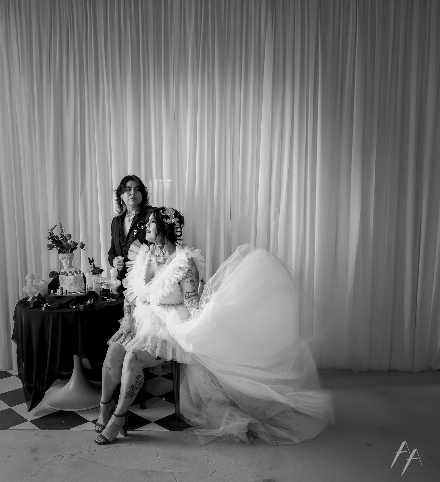 Engagement studio portraits Denver photo collective
