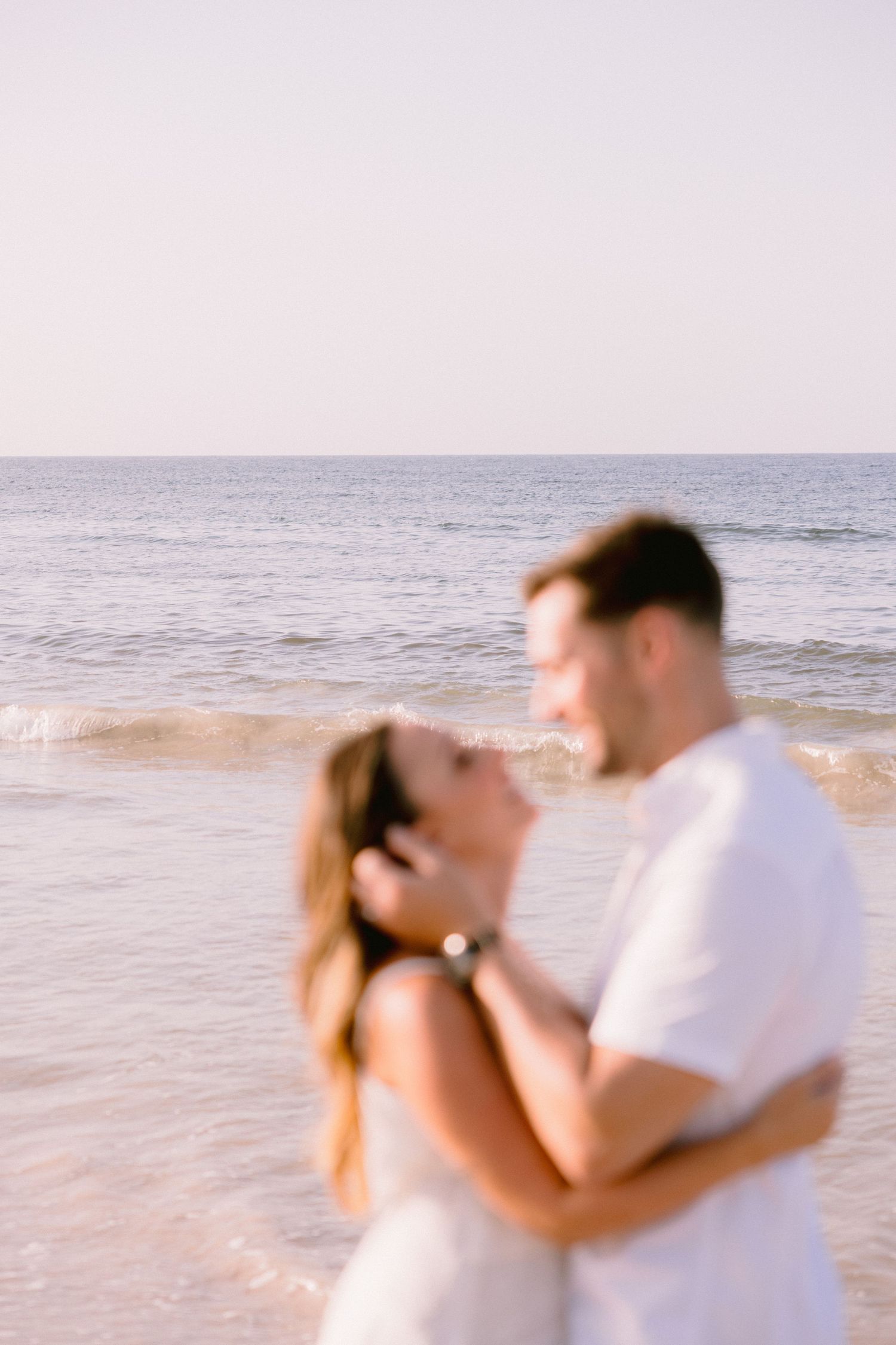 Punta Cana couples photographer capturing a romantic beach portrait