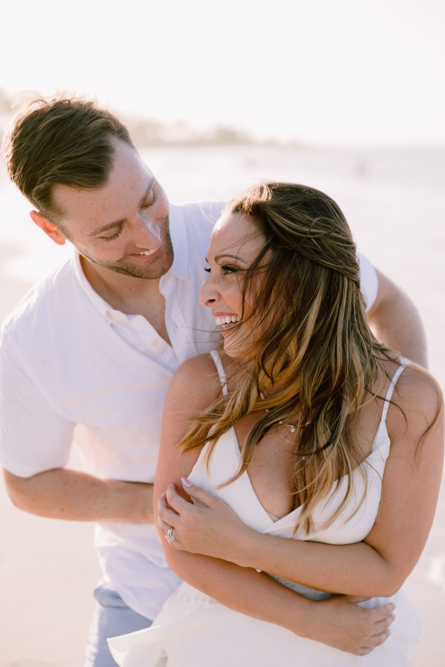 Couple celebrating their 10-year anniversary with a Punta Cana beach photoshoot