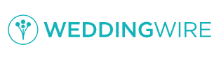 WeddingWire logo featuring a teal tulip icon and bold teal text on a white background.