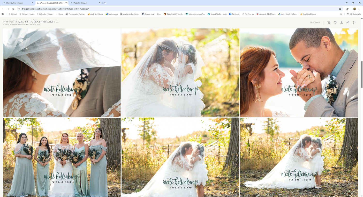 A romantic collage of wedding photography moments captured in soft natural light during outdoor and indoor celebrations.