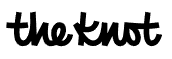 The Knot logo displayed in bold black handwritten script font on a white background.