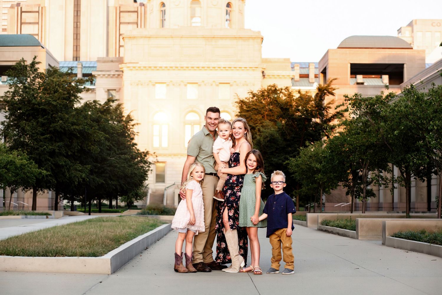 Family Photo at downtown Indiana