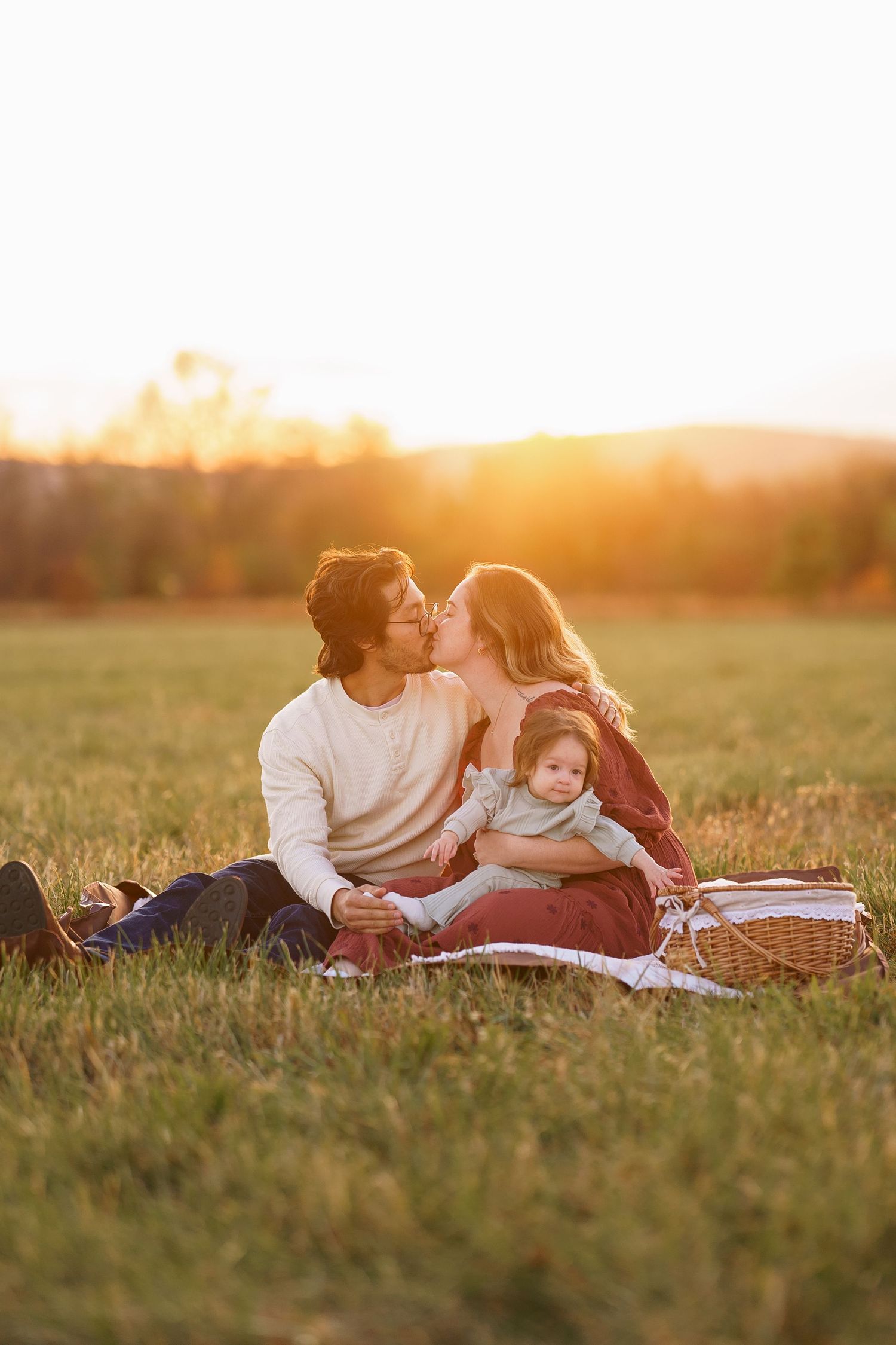 Family session at sunset in Frederick, MD