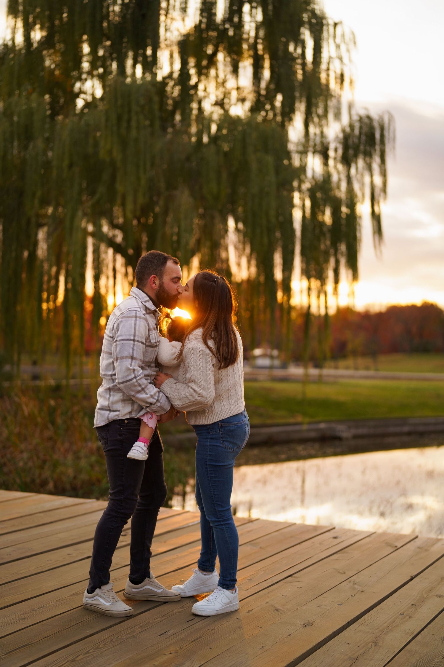 Fall Family photography session at the Constitution Gardens in Washington DC