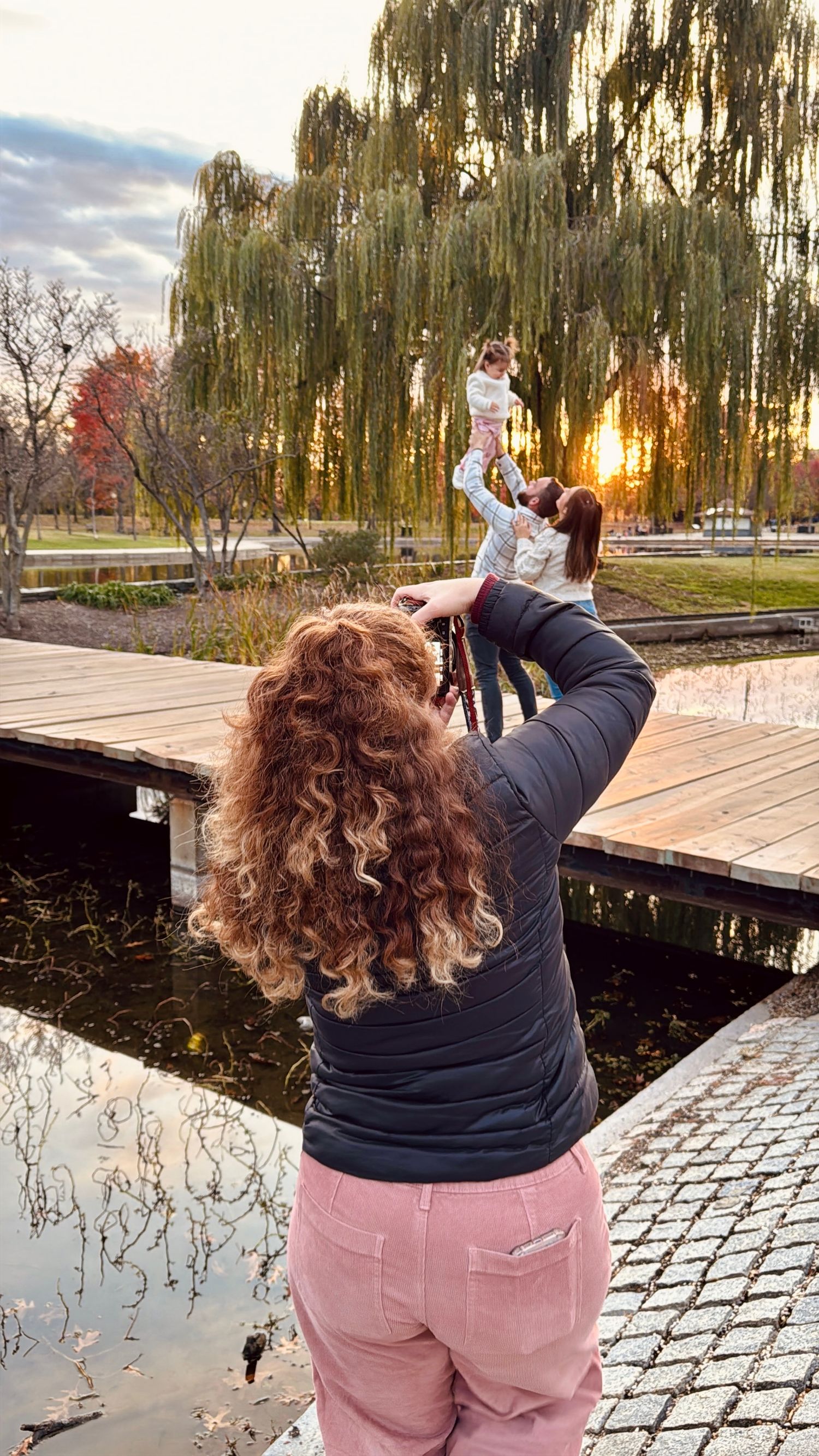family photographer photographing a family at sunset in Washington DC