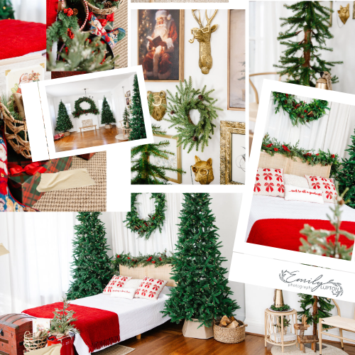 Middletown studio Christmas mini session capturing families with cozy holiday backdrop, festive props, and professional portraits.