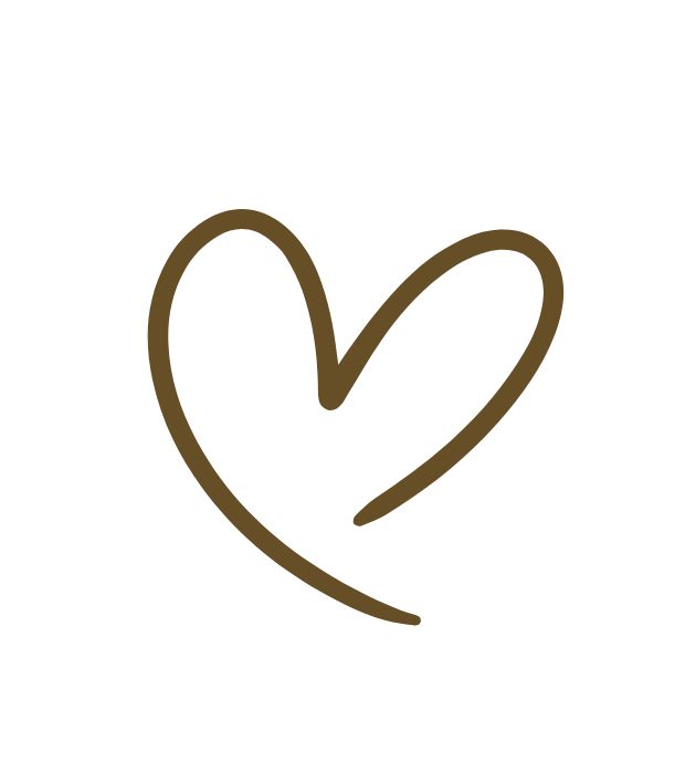 Simple hand-drawn gold heart designs arranged in a row.