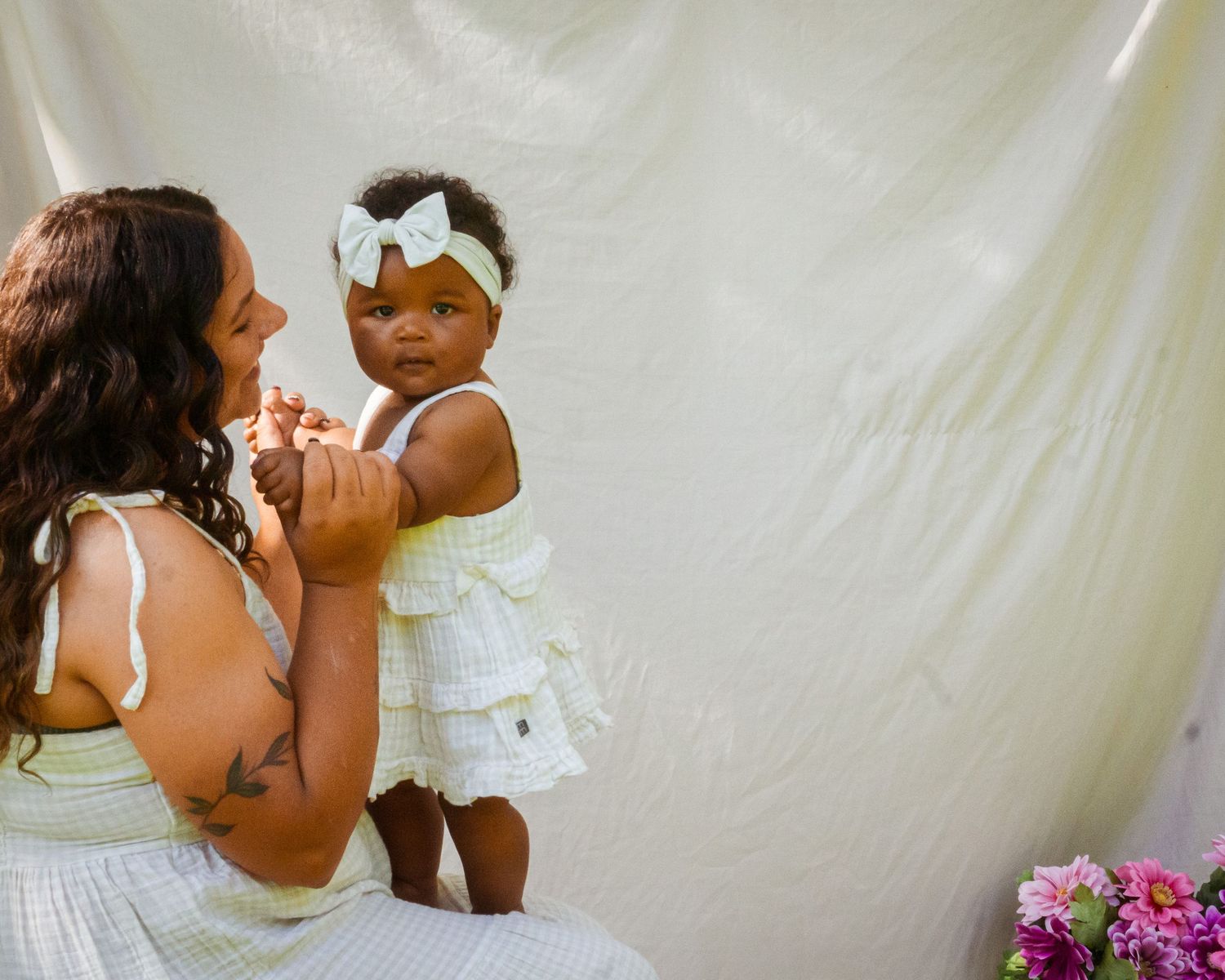 Mom and baby portrait
