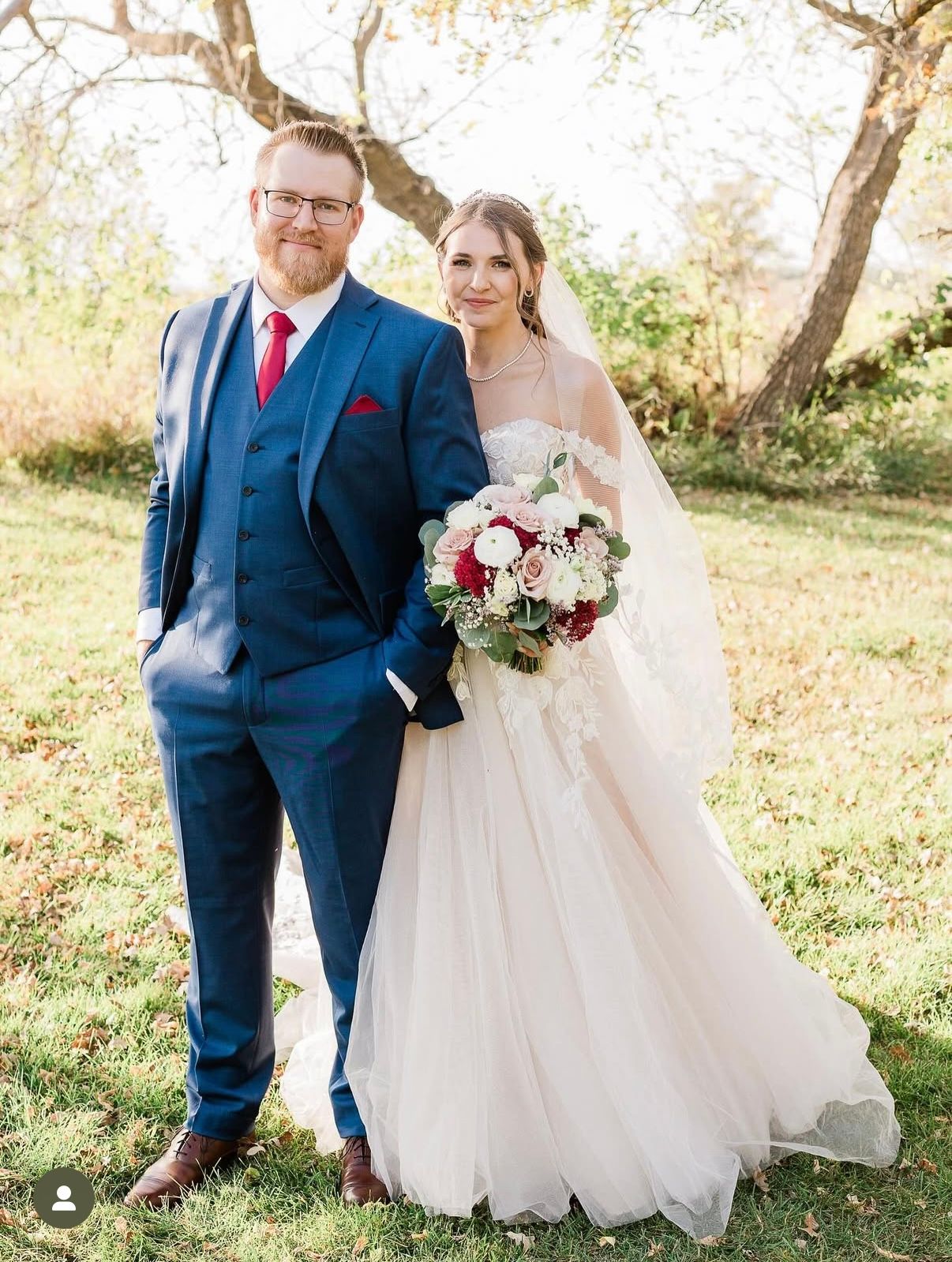 Bride and groom portrait after makeup by Natalia MUA, natural glow and classic elegance in Winnipeg.