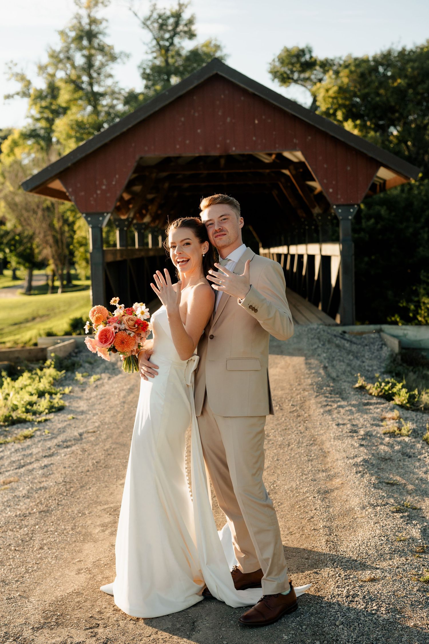 Radiant bride outdoors after makeup by Natalia MUA, timeless and elegant bridal beauty Winnipeg.