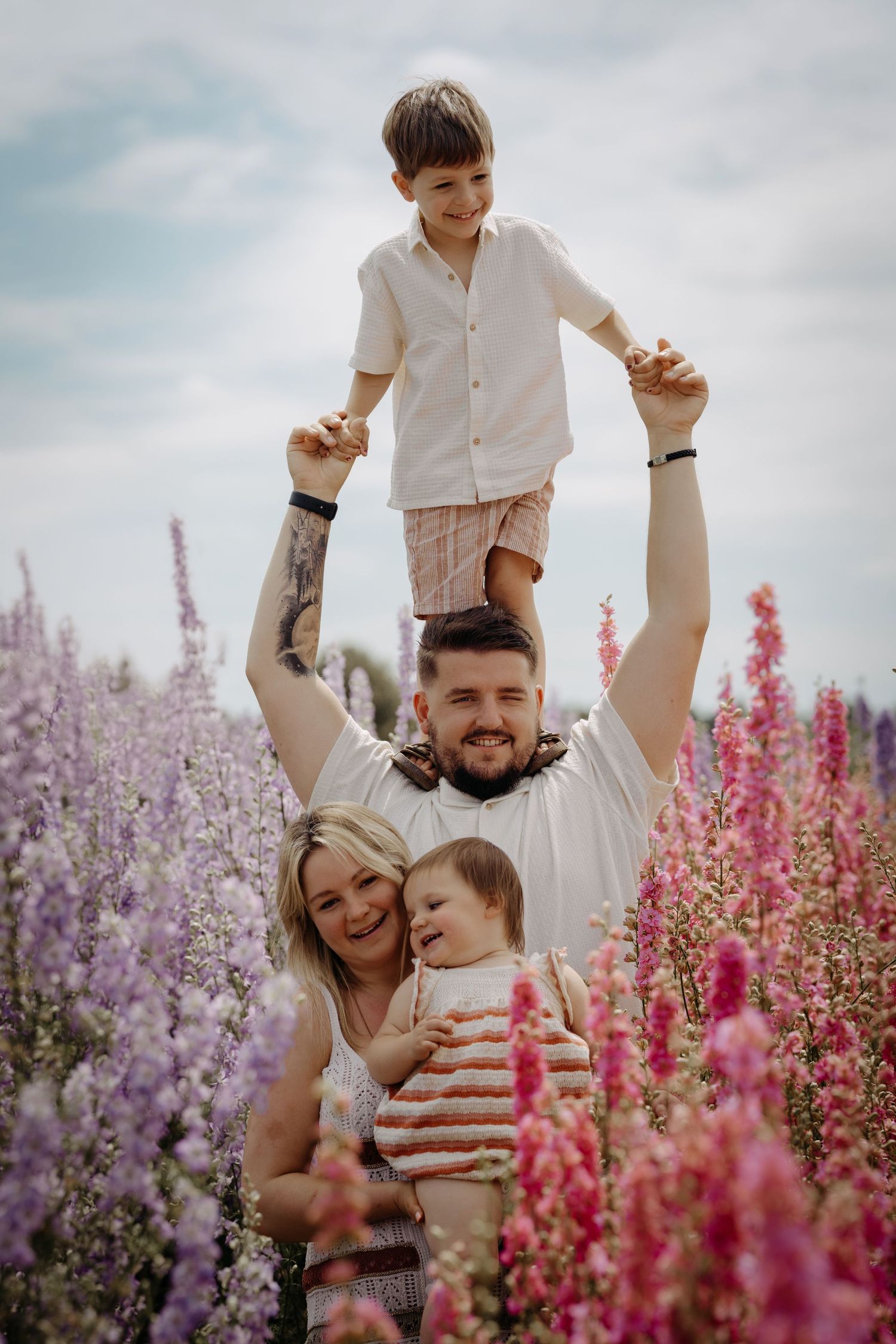 family photography at The Real Flower Petal Confetti Field