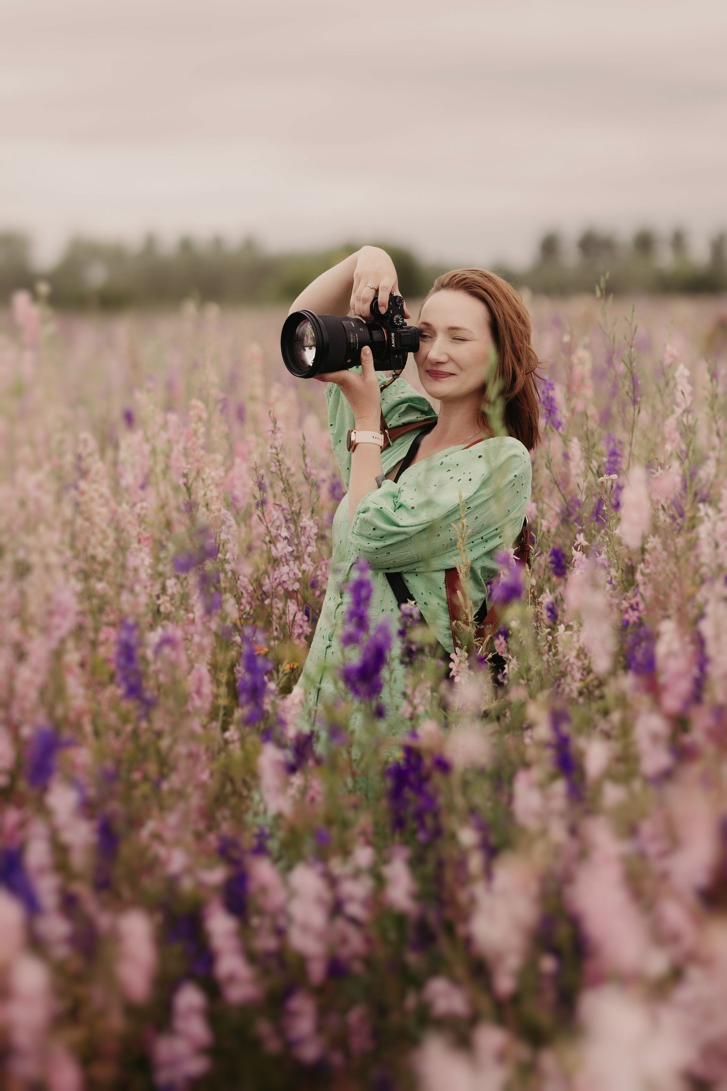 Confetti field photographer Angela at The Real Flower Petal Confetti Field and Shropshire Petals Field capturing real moments
