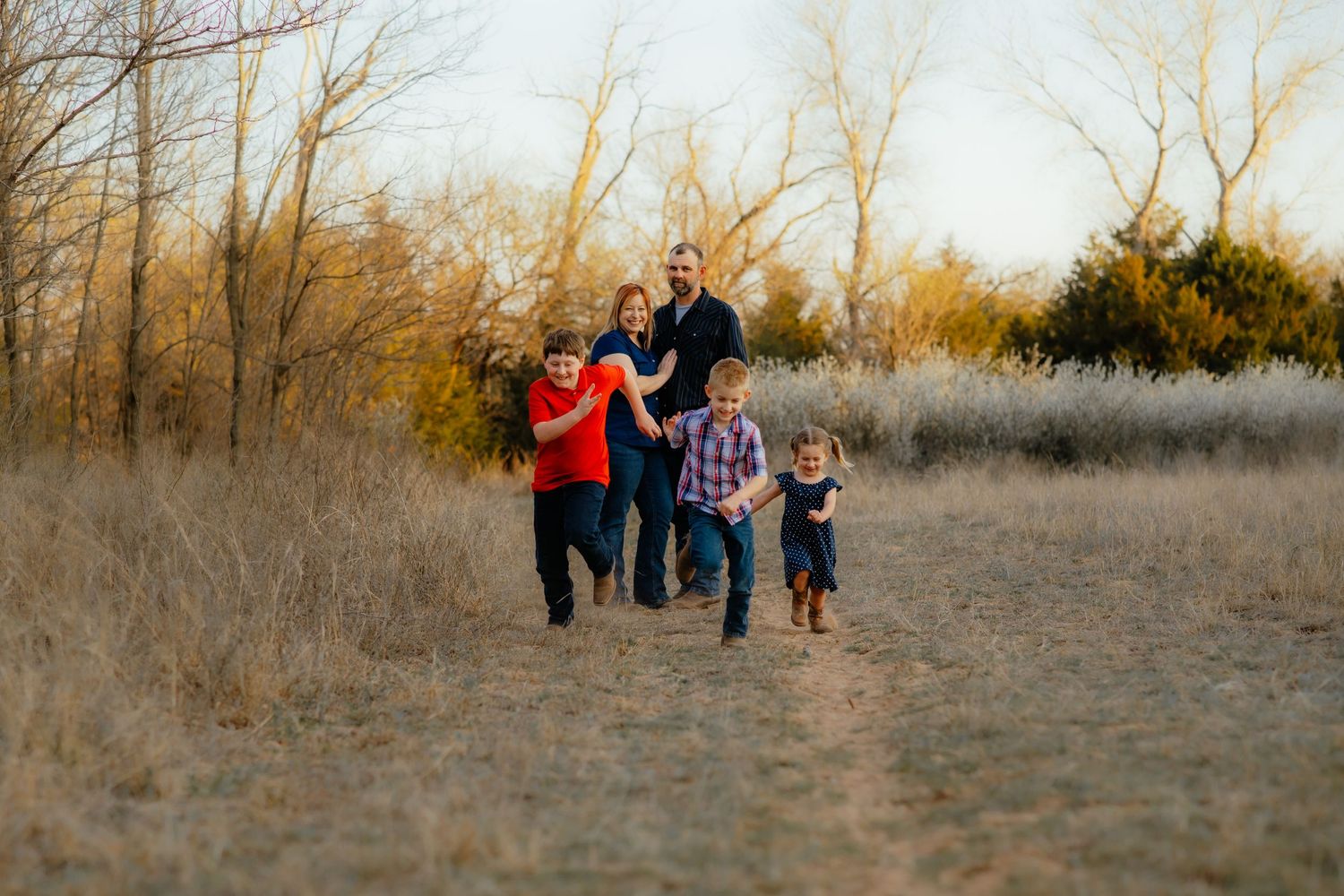 Family having fun at their Alva Oklahoma family photo session.