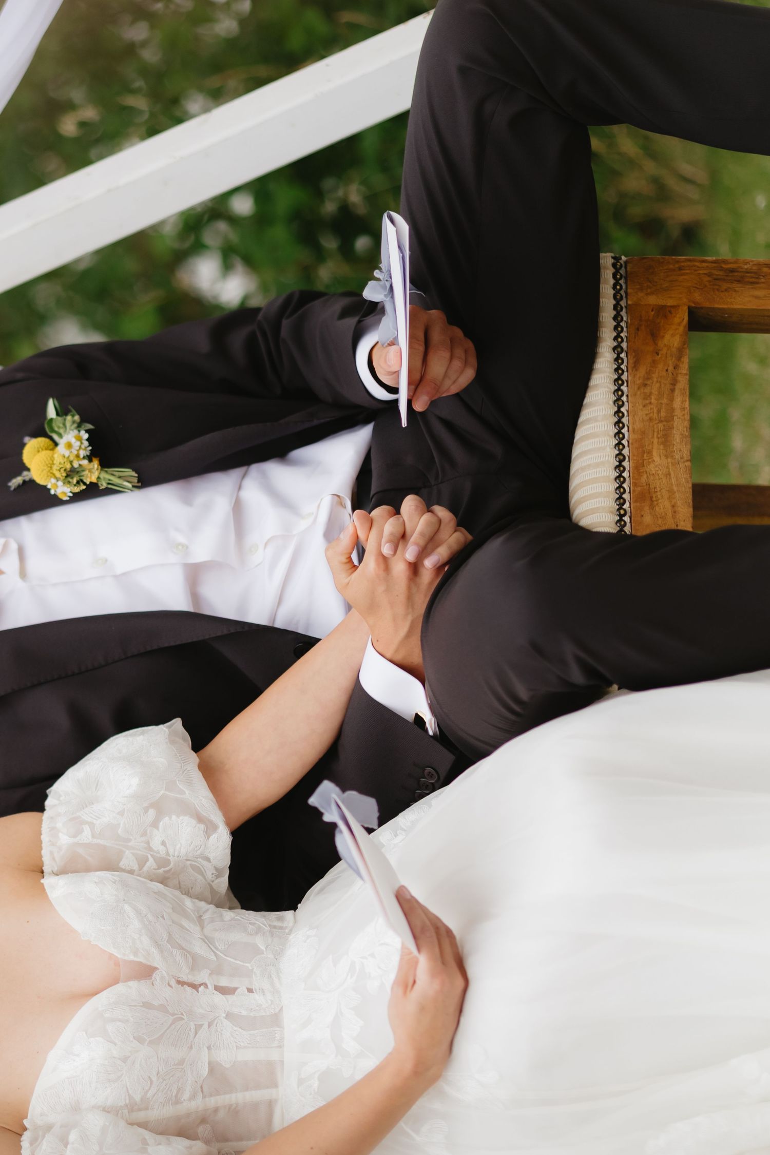 wedding hands holding each other