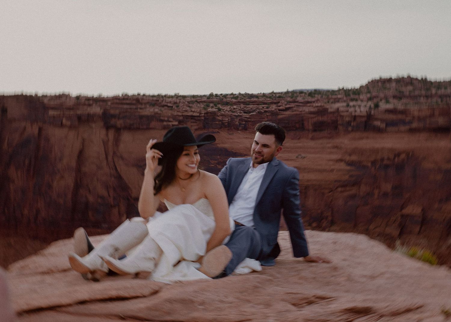 couple in moab utah engagement wedding elopement