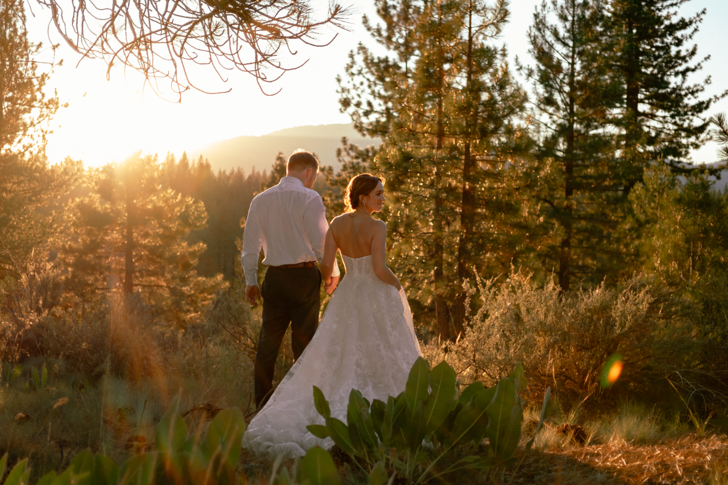 couple in tahoe engagement wedding elopement