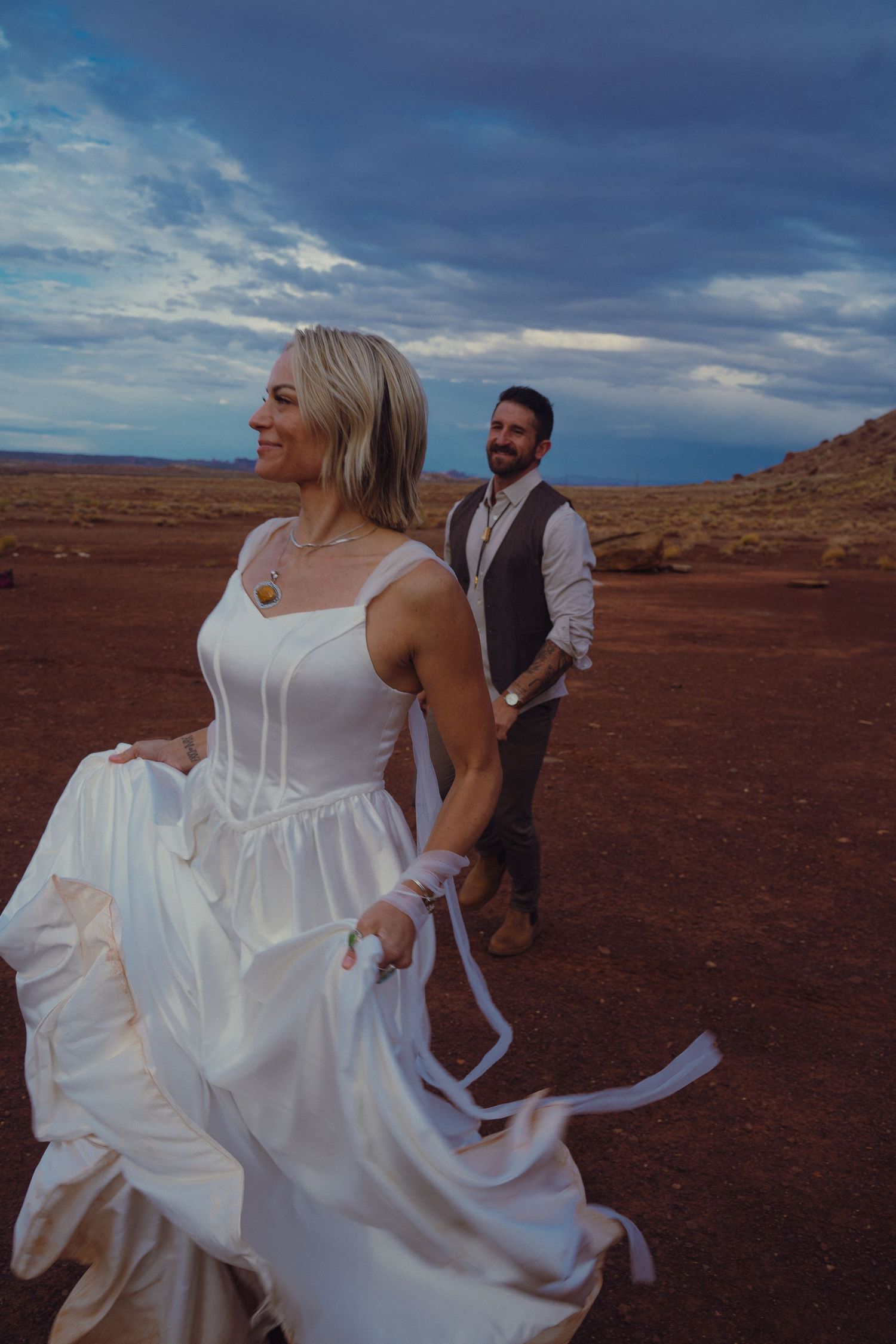 couple in moab utah engagement wedding elopement