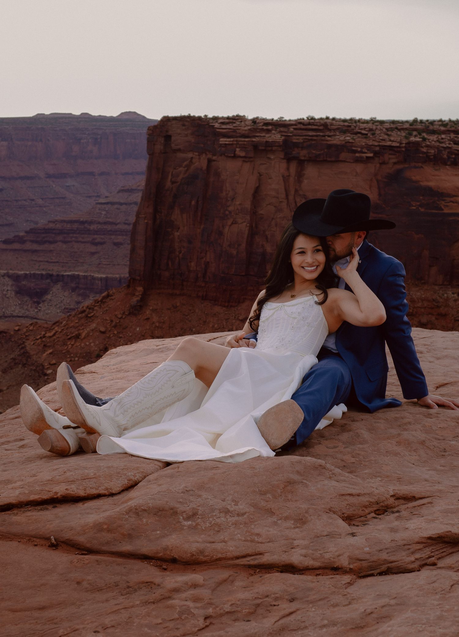 couple in moab utah engagement wedding elopement