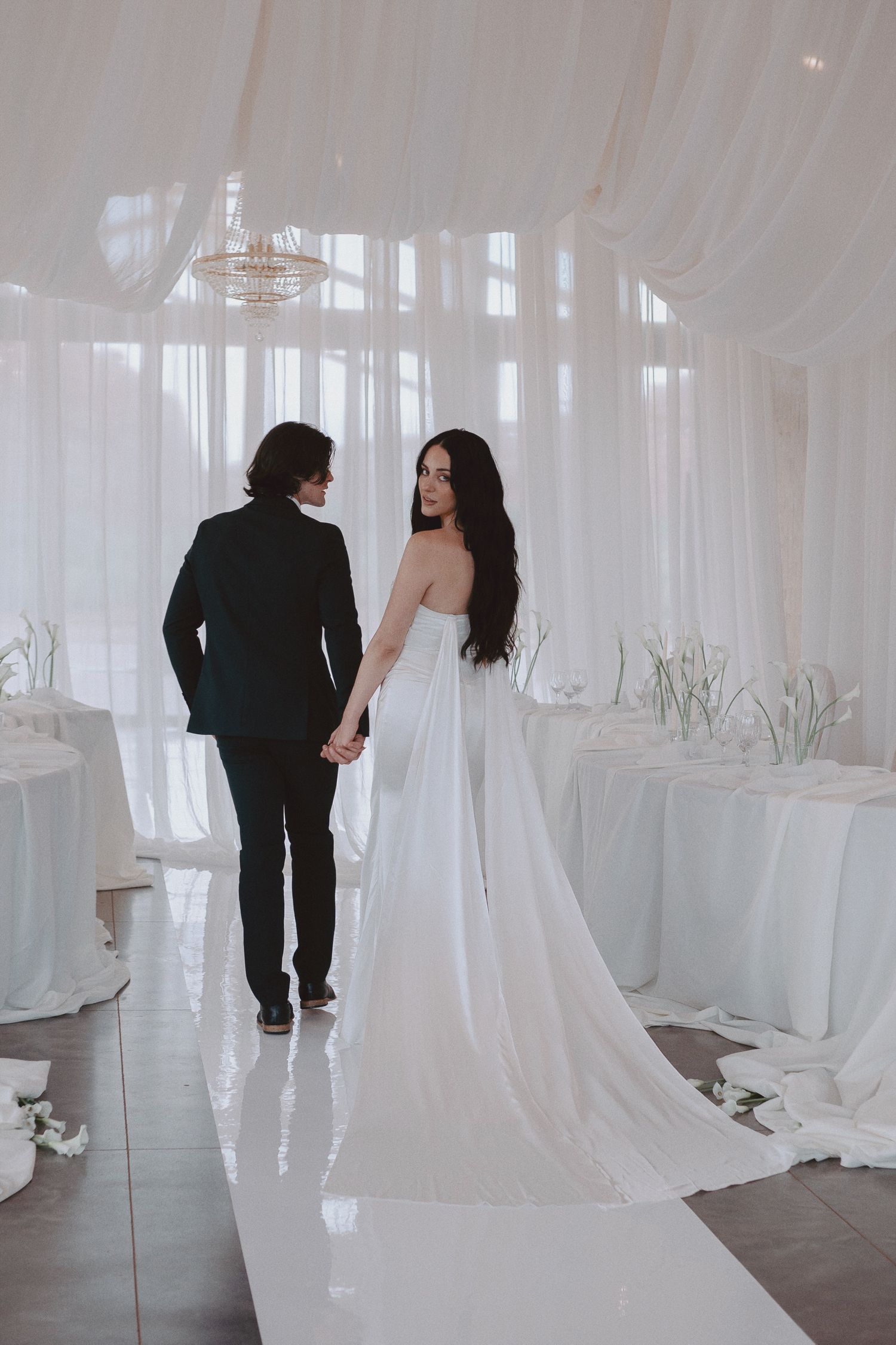 couple in wedding chapel