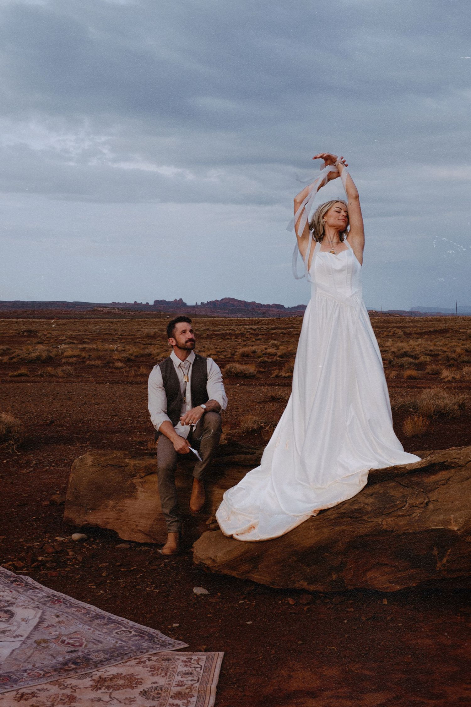 couple in moab utah engagement wedding