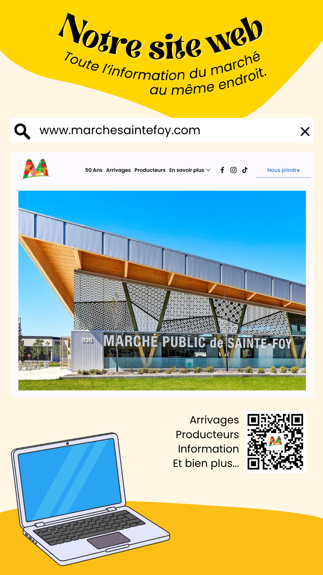 Images pour écran attrayant. Cela servira d’affichage permanent au marché.