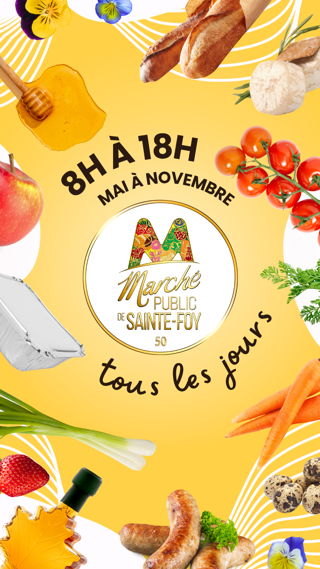 Images pour écran attrayant. Cela servira d’affichage permanent au marché.