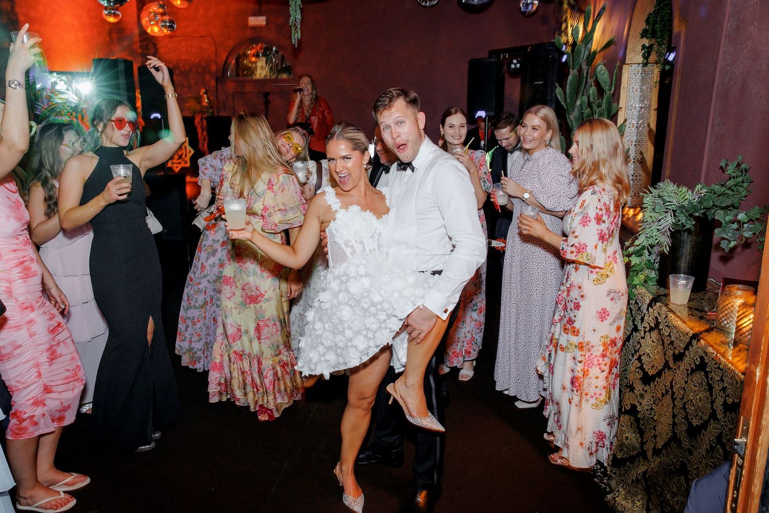 Wedding dance party at one of the best wedding venues in Barcelona, Gran Villa Rosa