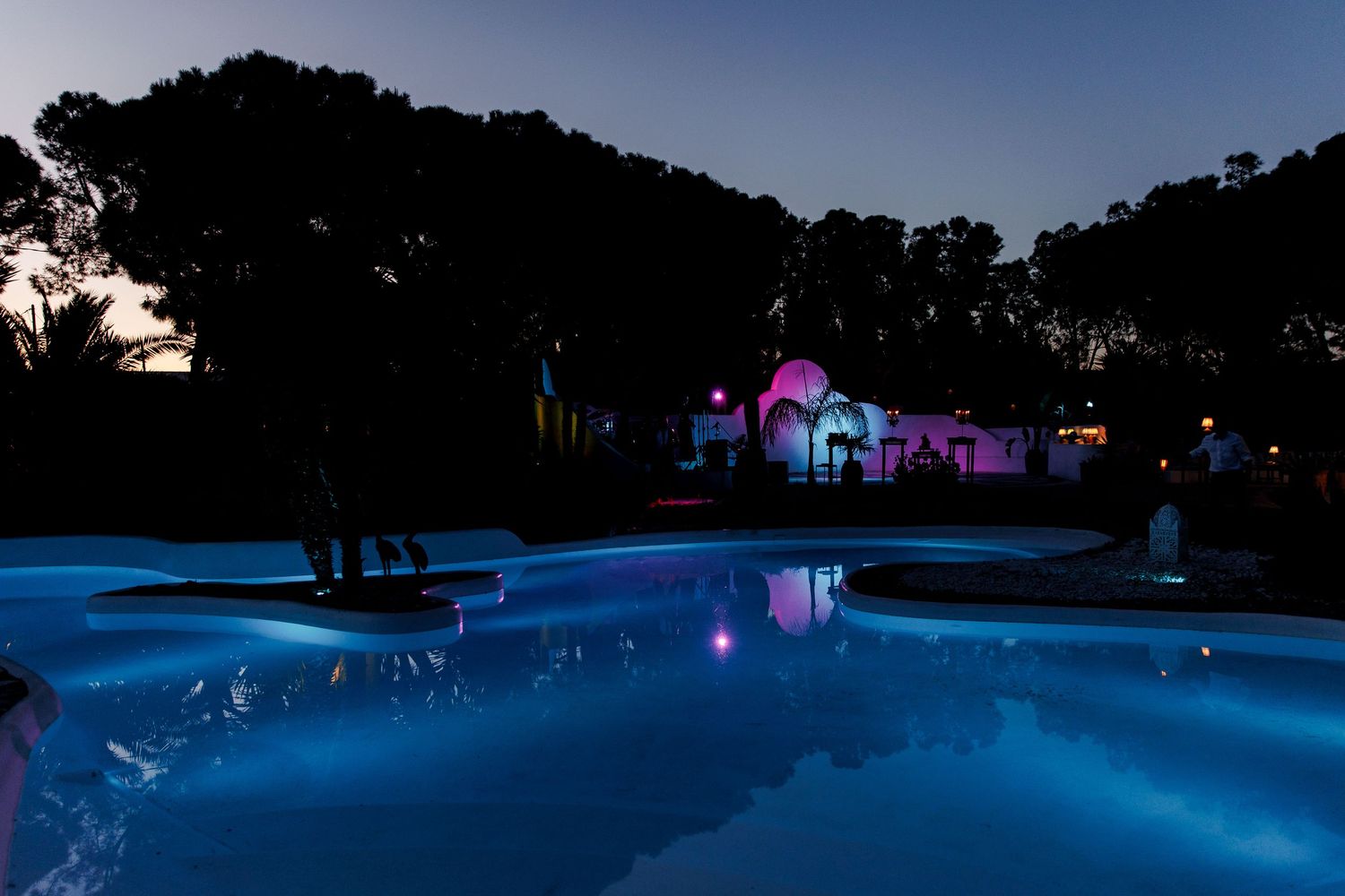 Overview of the dance floor of Gran Villa Rosa, Sitges