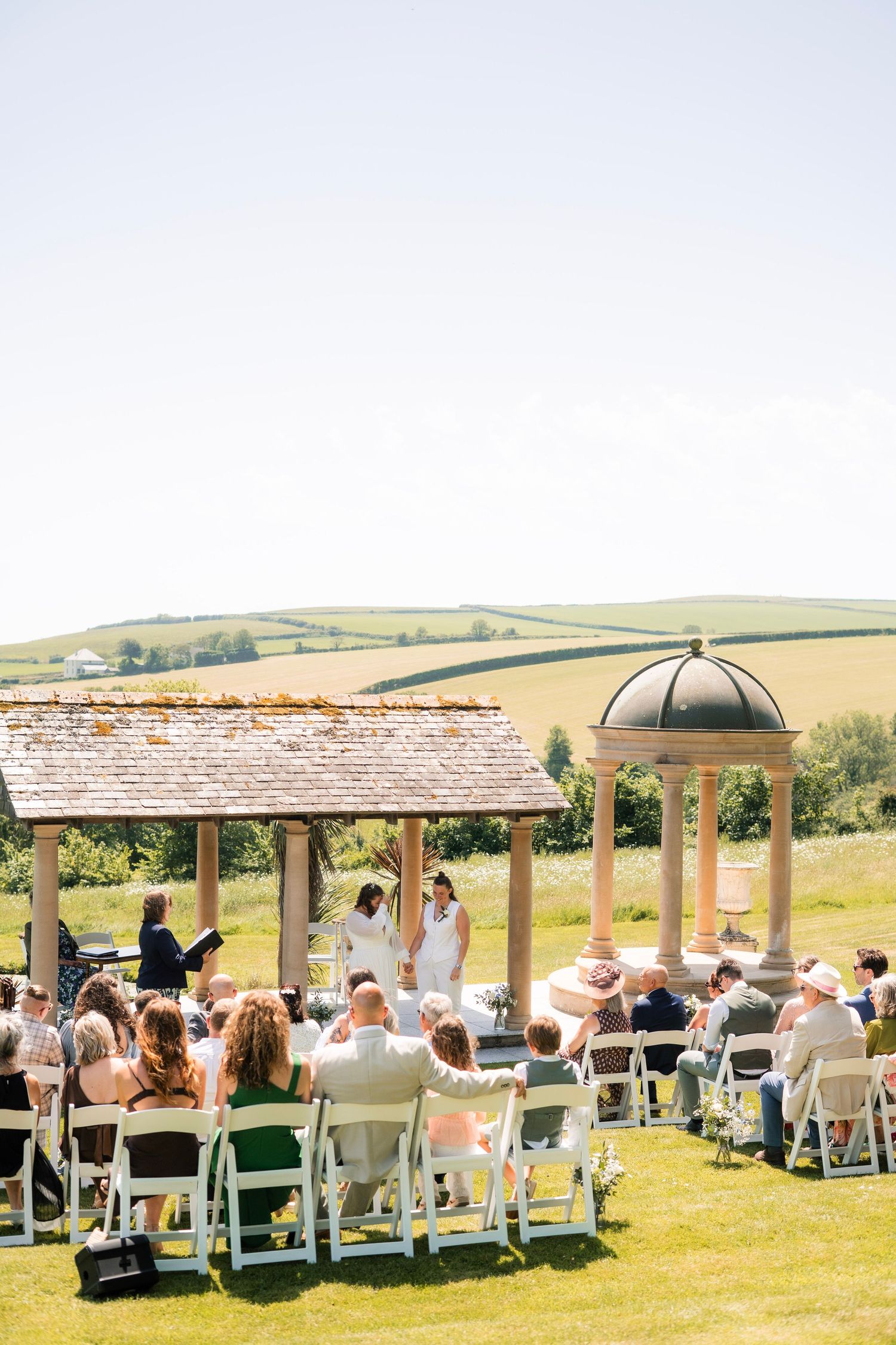 Same-sex wedding at Tredudwell Manor, Cornwall