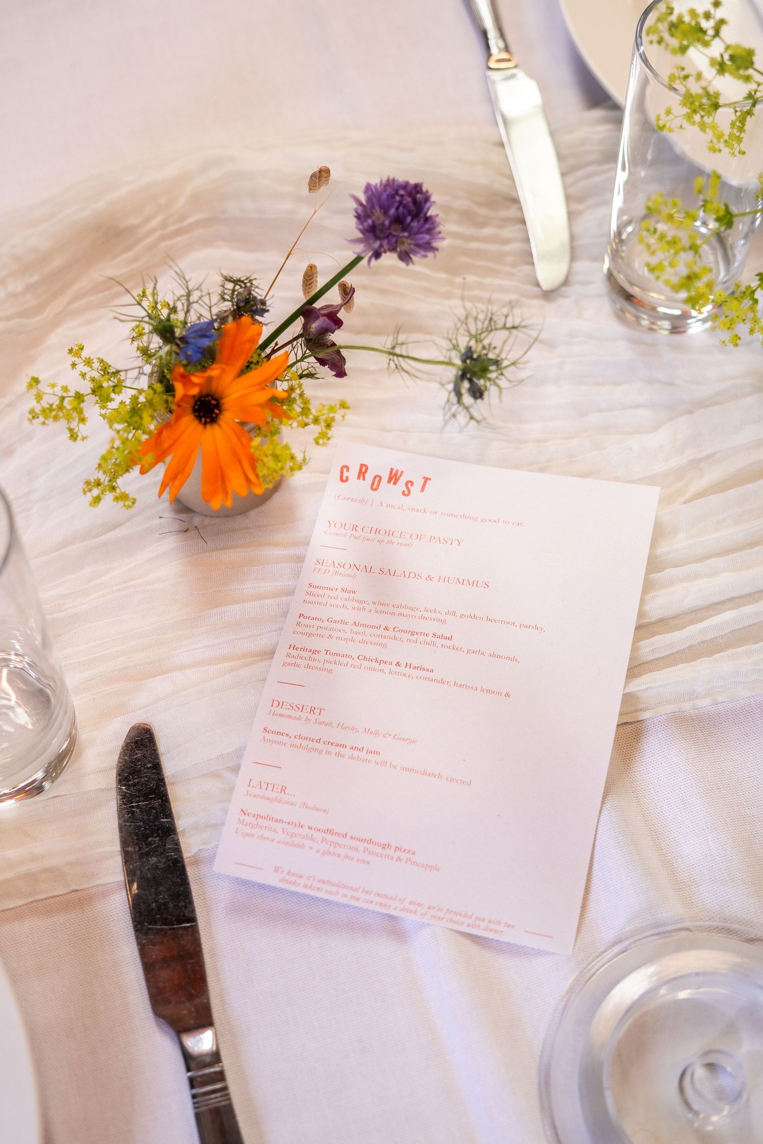 Details photo - wedding breakfast menu on the table
