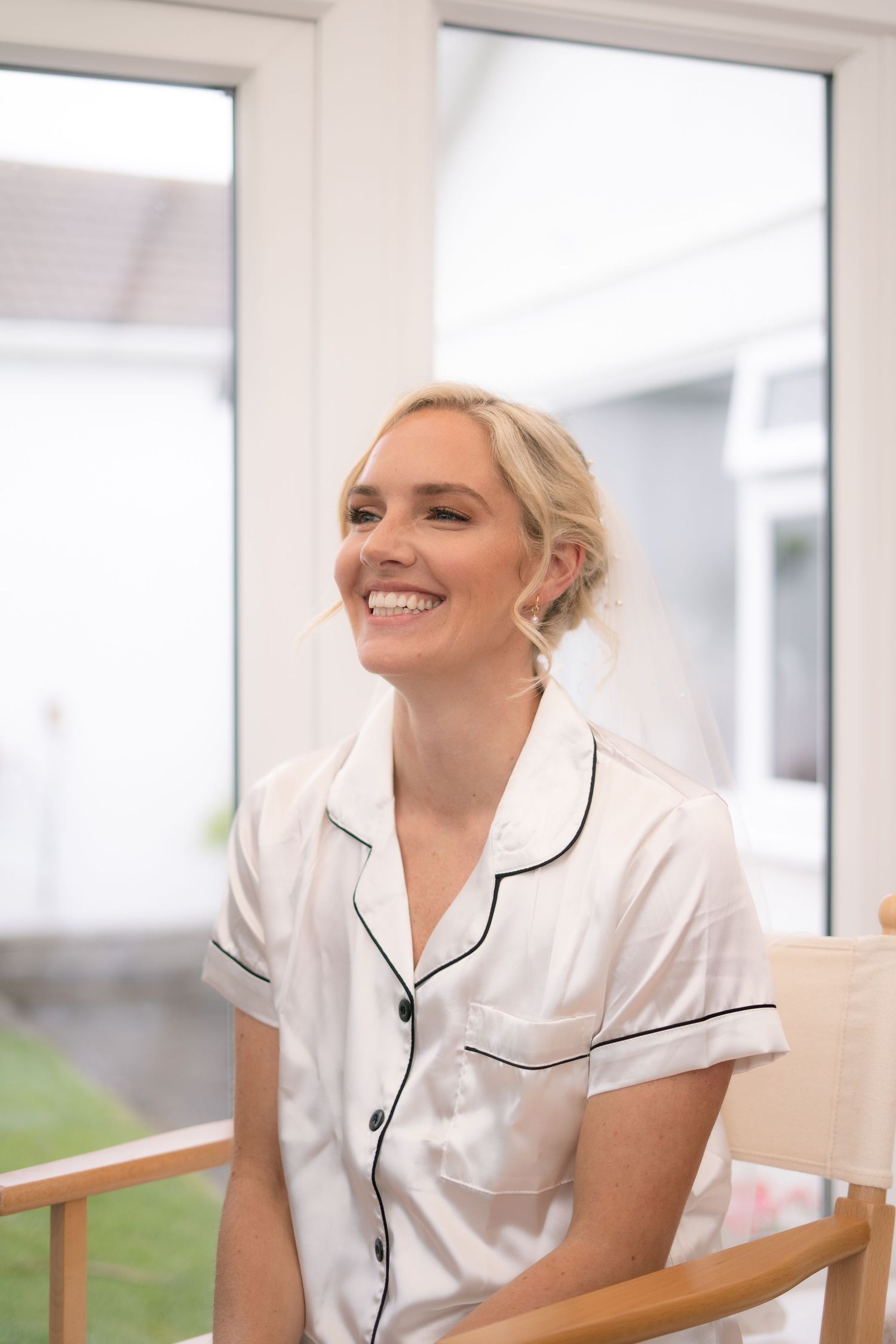 Bride getting ready photo, makeup by Katarina Lategan and hair by Valentina weddings