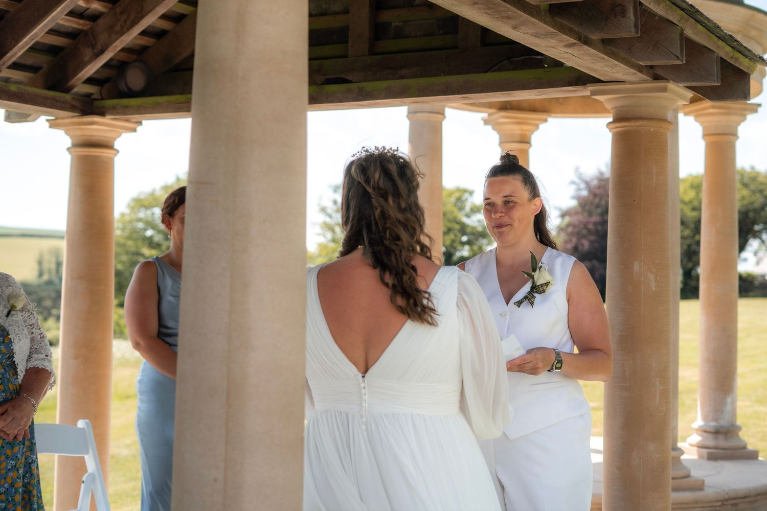 Same-sex wedding at Tredudwell Manor, Cornwall