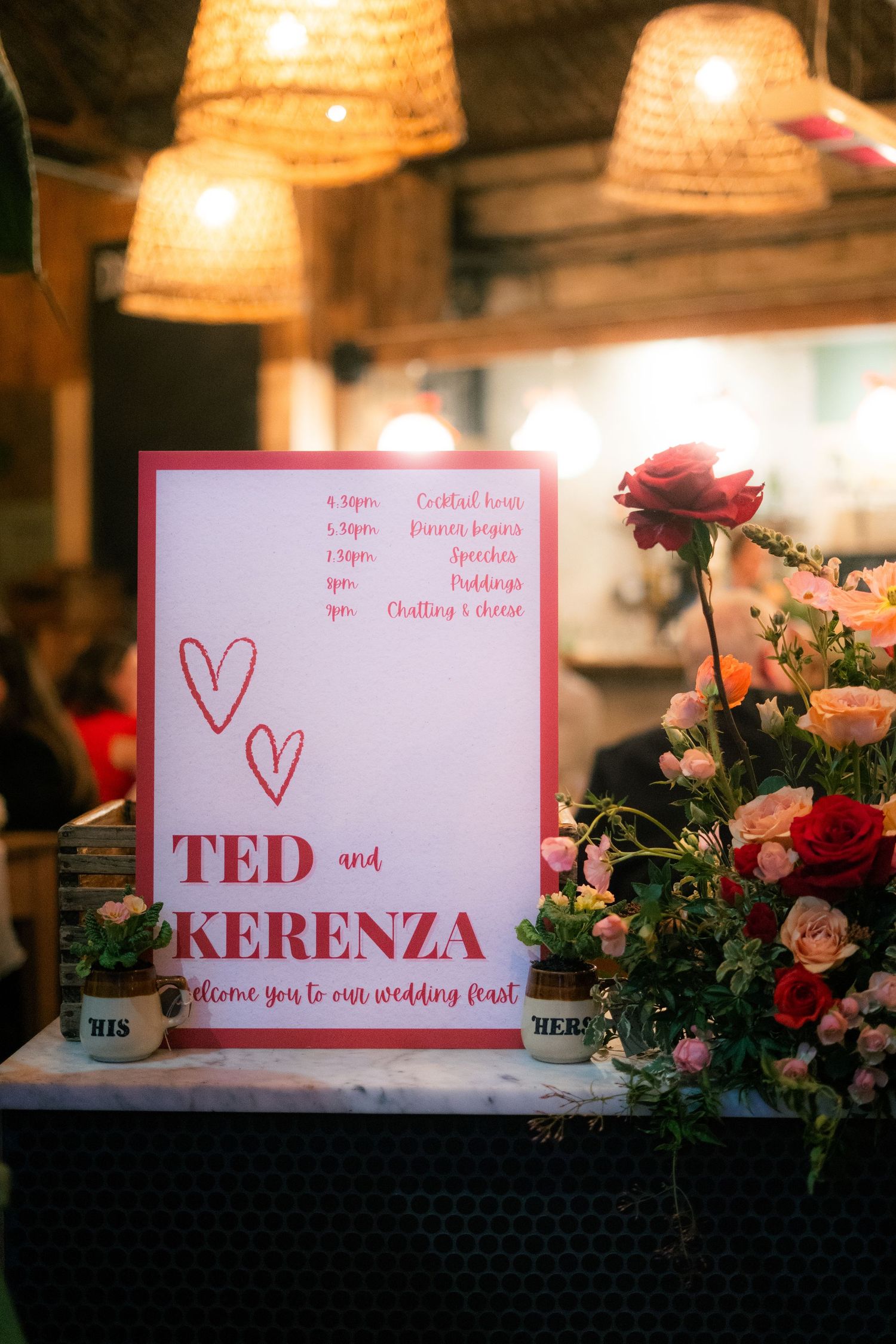 Wedding sign at 45 Queen Street, Penzance, Cornwall