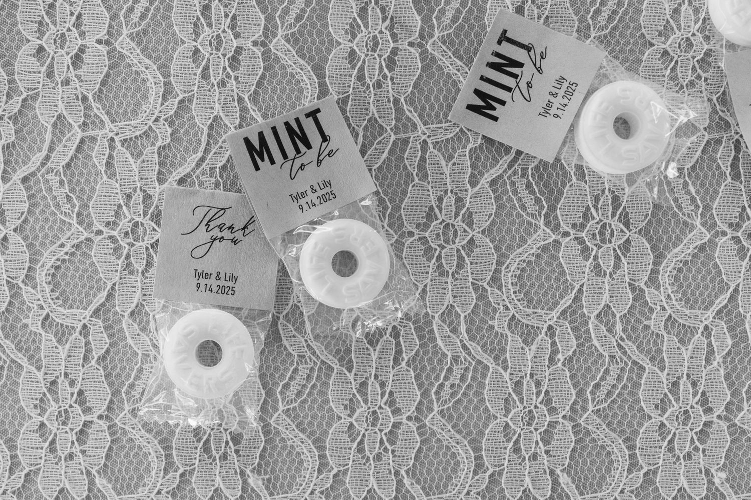 Delicate white lace fabric pattern with intricate floral designs and scalloped edges creates an elegant texture.