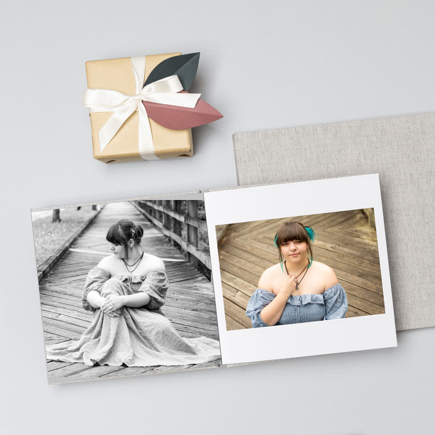 Heirloom senior photo album for Virginia high school senior