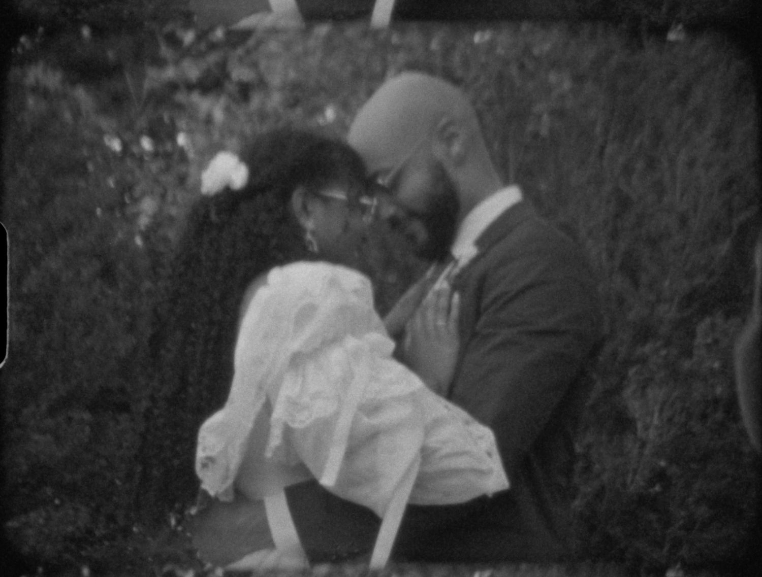 Vintage inspired wedding moment captured on Super 8 film East Coast