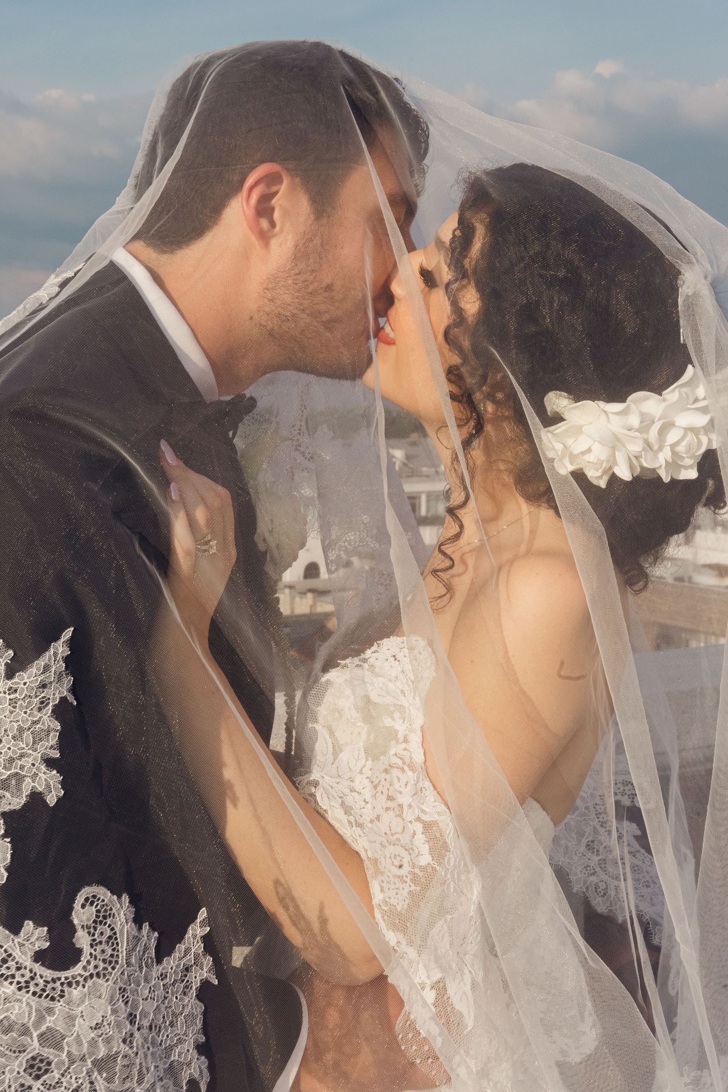 Vintage inspired wedding moment captured on Super 8 film East Coast
