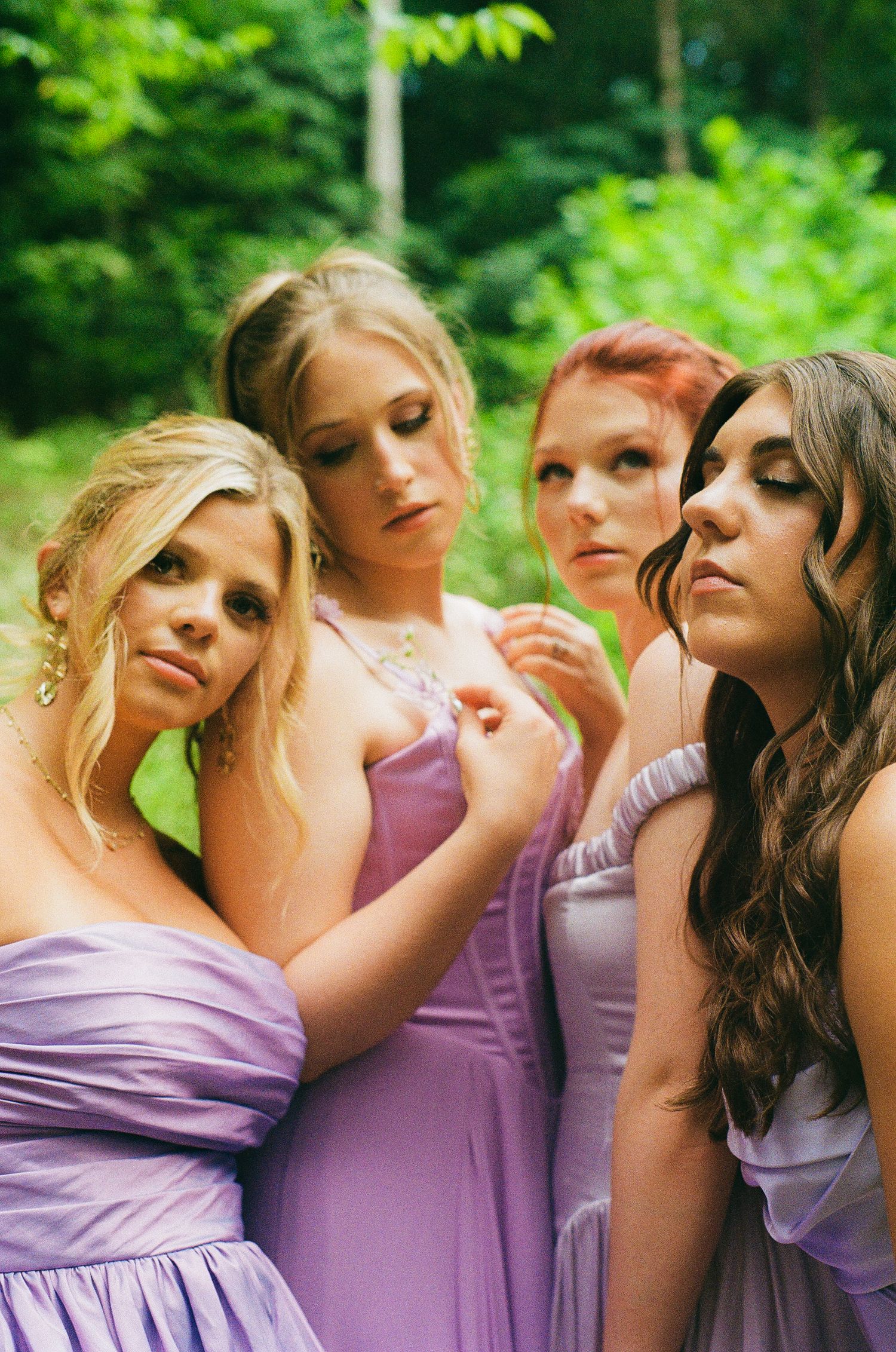 Fashion Editorial Bridesmaids in Nashville TN captured in documentary film style