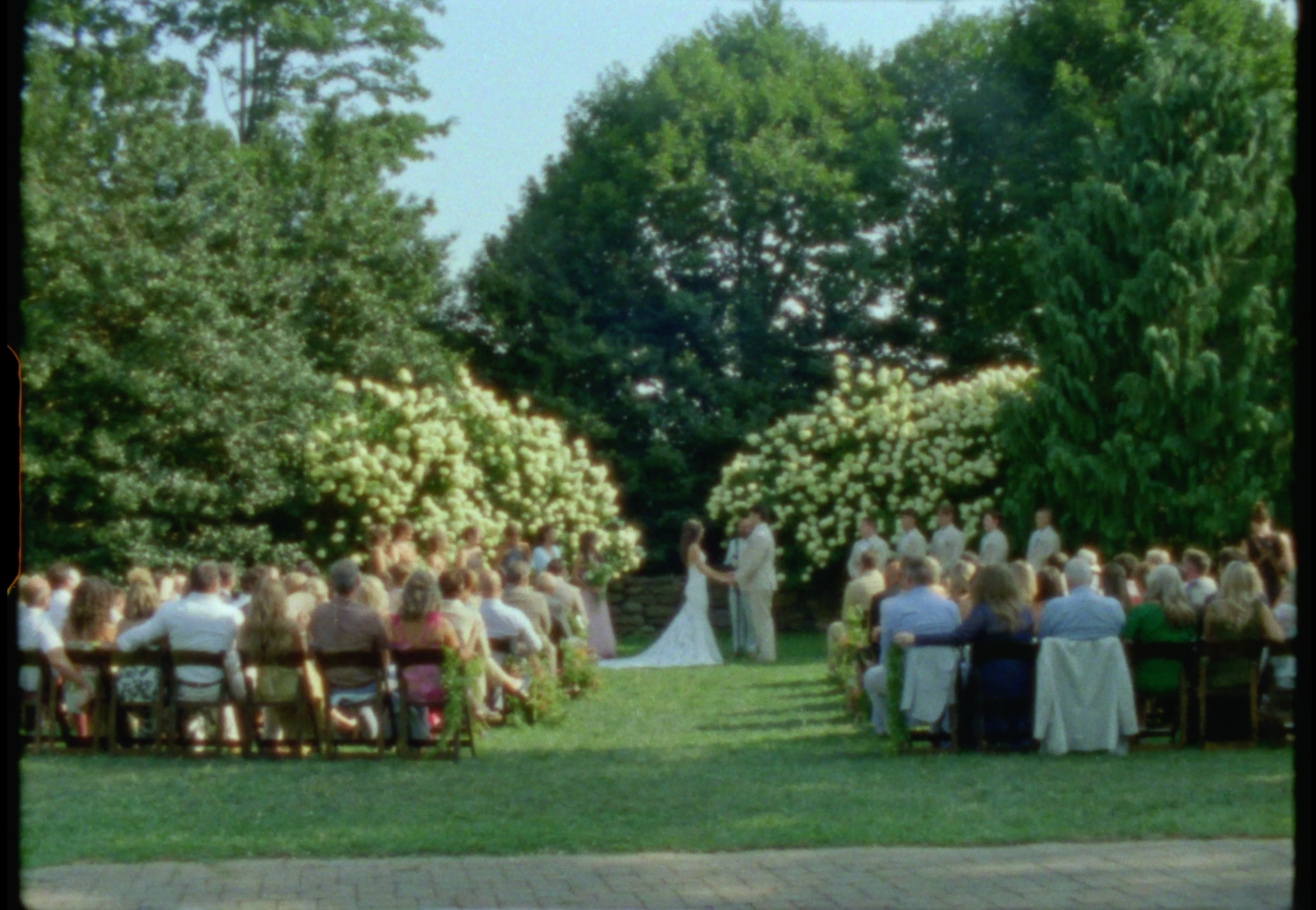 Vintage inspired wedding moment captured on Super 8 film East Coast