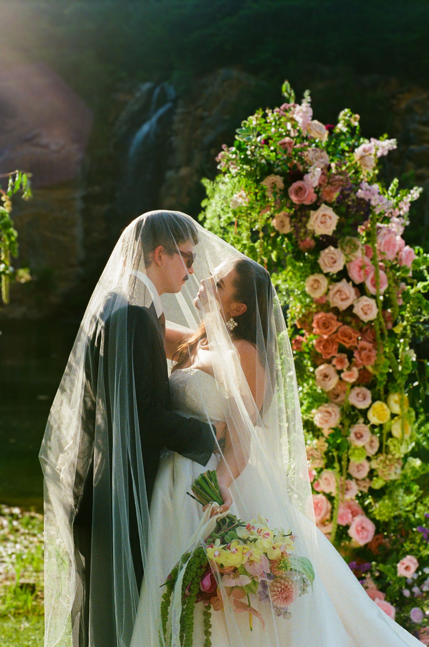 Vintage inspired wedding moment captured on Super 8 film East Coast