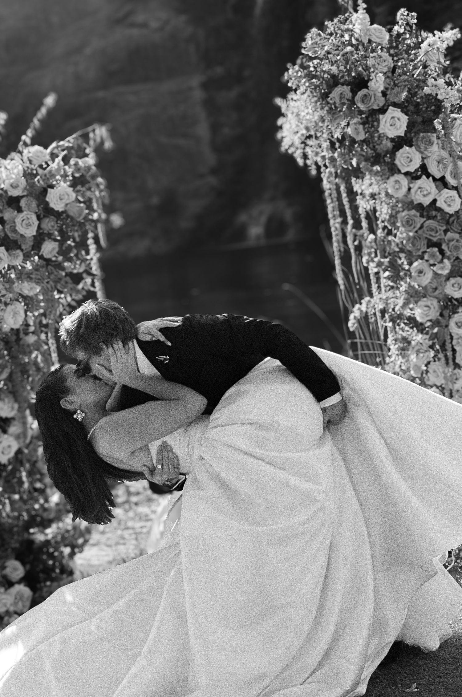 Vintage inspired wedding moment captured on Super 8 film East Coast