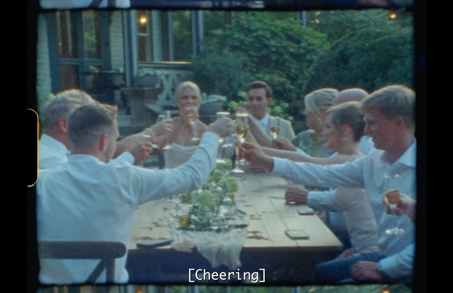 Vintage inspired wedding moment captured on Super 8 film East Coast
