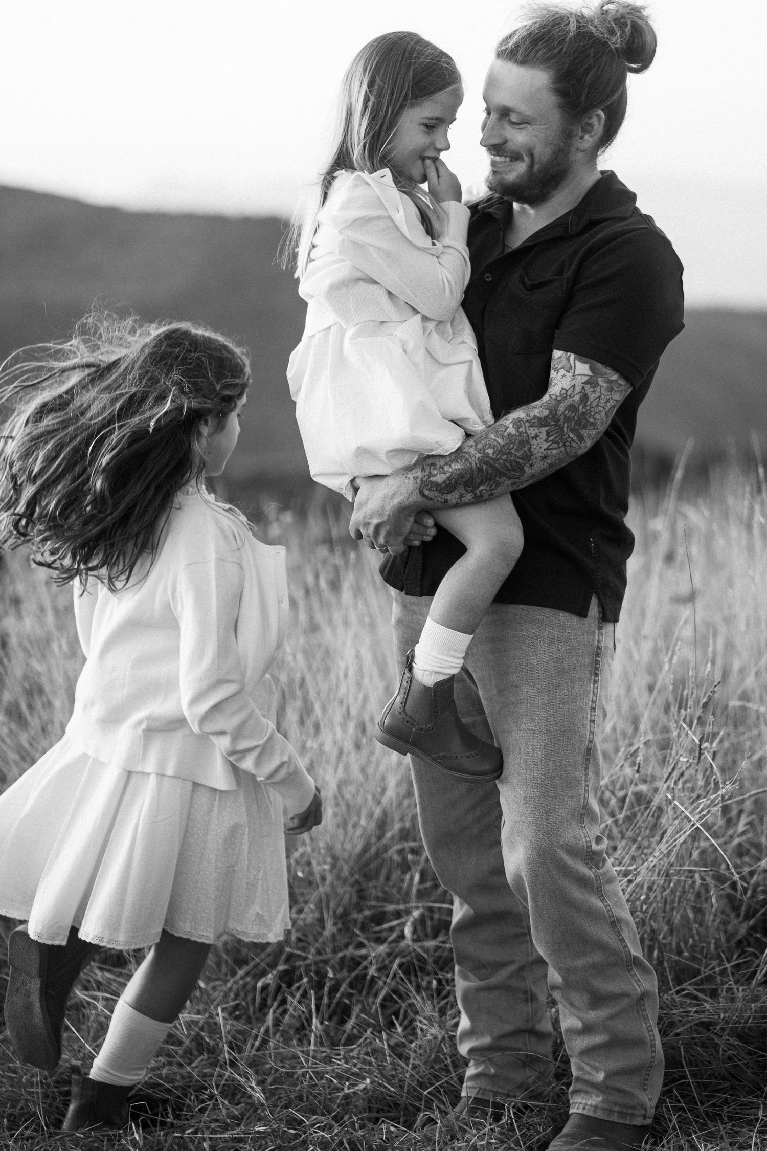 Family Portrait on film in blue ridge mountains, highlands NC on film