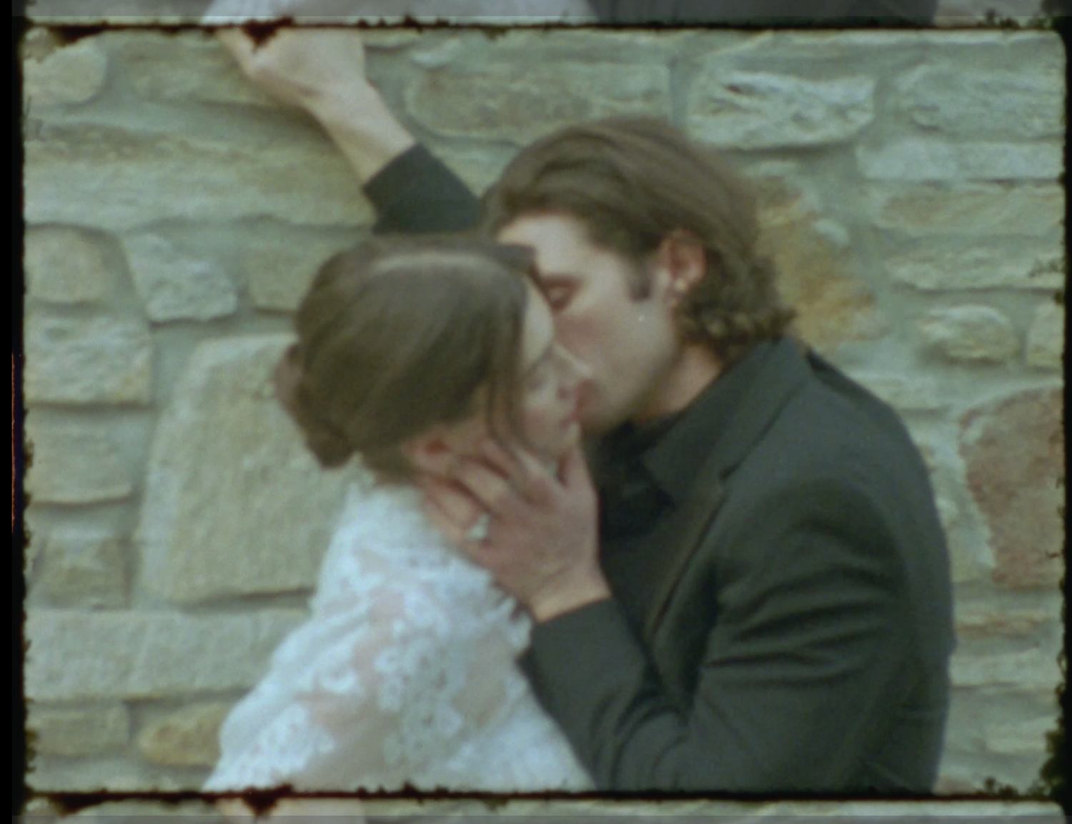 Vintage inspired wedding moment captured on Super 8 film East Coast