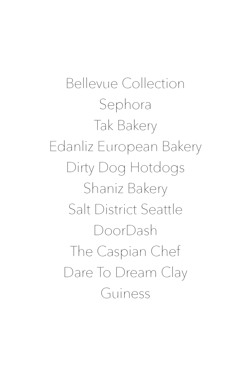 Sama Photography Client List
