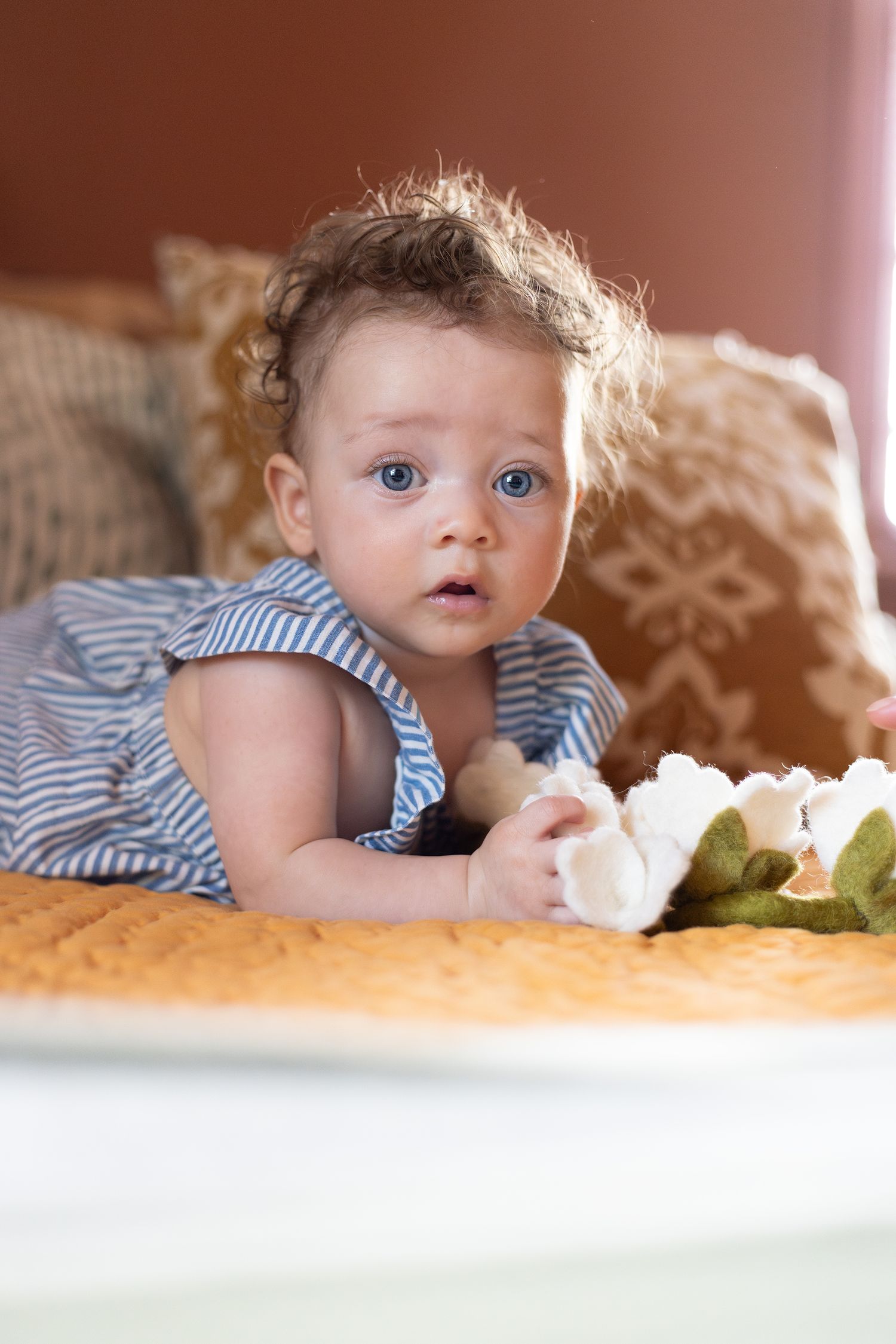 Newborn baby portrait lying on bed | Bijou-Marie d'Image | Richmond VA Photography