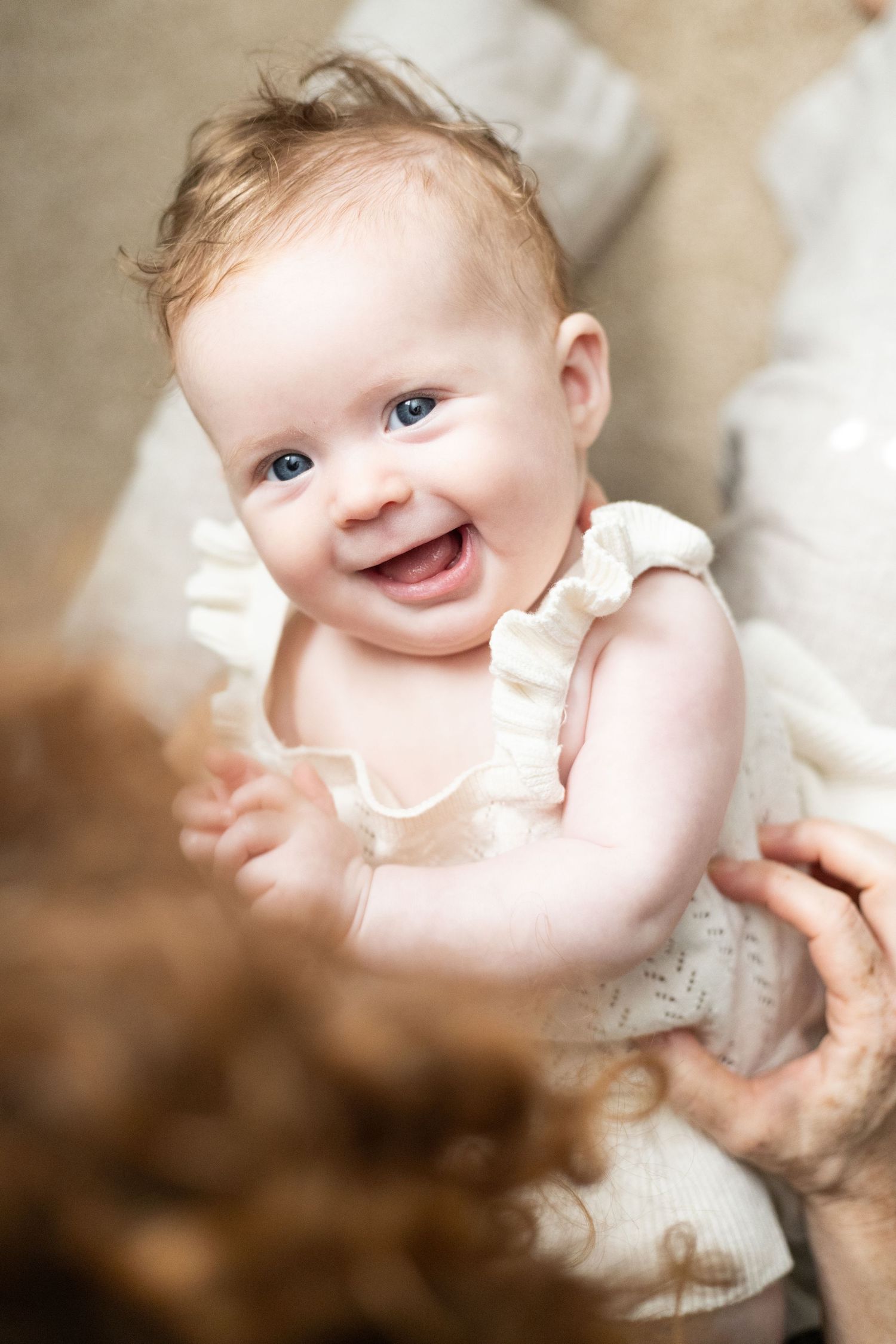 Red-haired newborn baby smiling into camera | Bijou-Marie d'Image | Richmond VA Photography