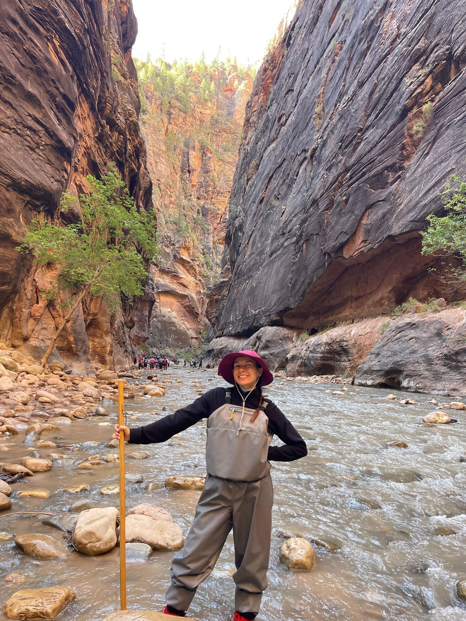 Female hiker exploring The Narrows in Zion National Park, Utah | Bijou-Marie d'Image | Richmond VA Photography