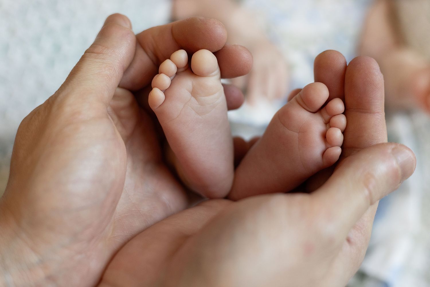 Newborn baby feet gently held in parent’s hands | Bijou-Marie d'Image | Richmond VA Photography
